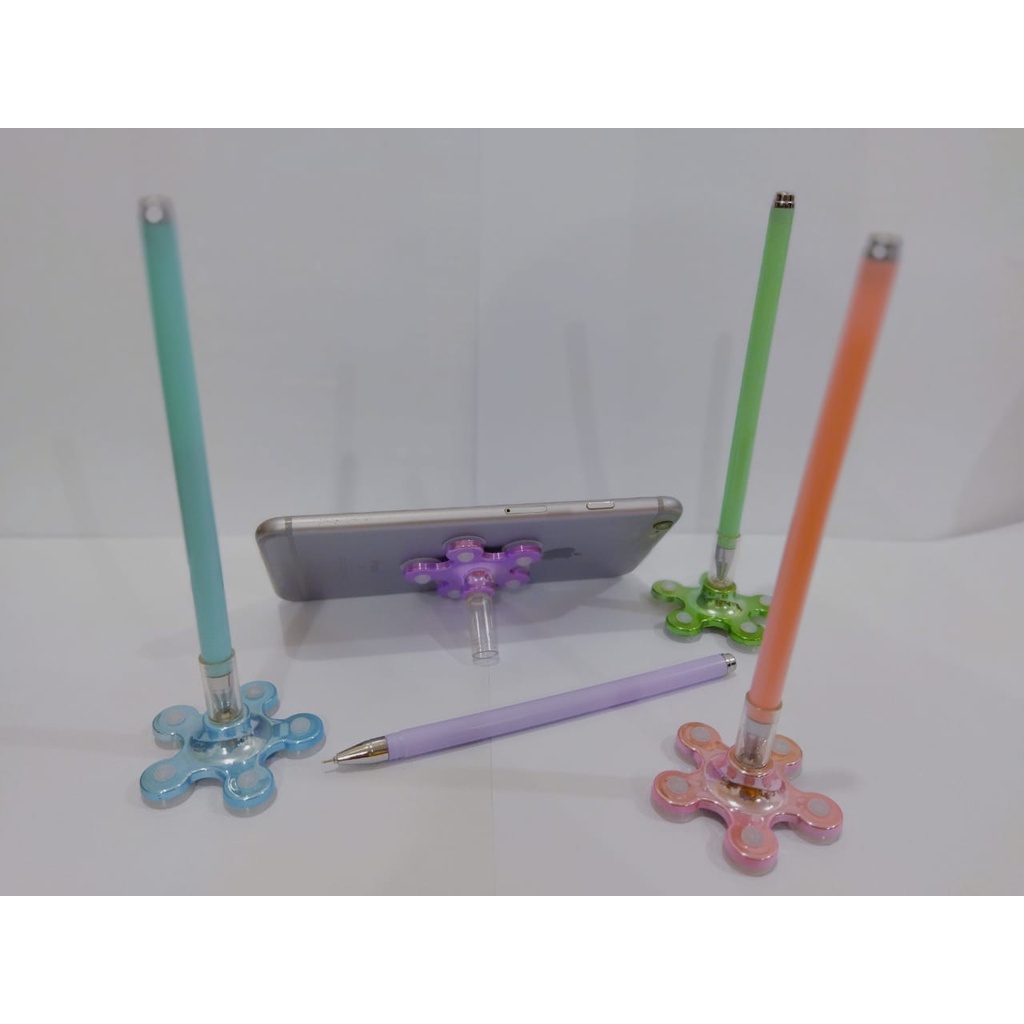 HOLDER PULPEN VIP - PHONE STAND BUNGA PLUS PULPEN 2 IN 1 - HOLDER HP BUNGA GURITA STAND