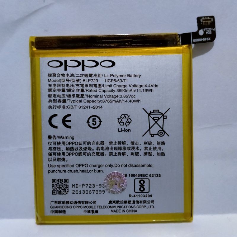 BATERAI BATRE BATTERY REALME X  BATRAI kompatibel HP OPPO BLP723 / REALME-X BLP 723