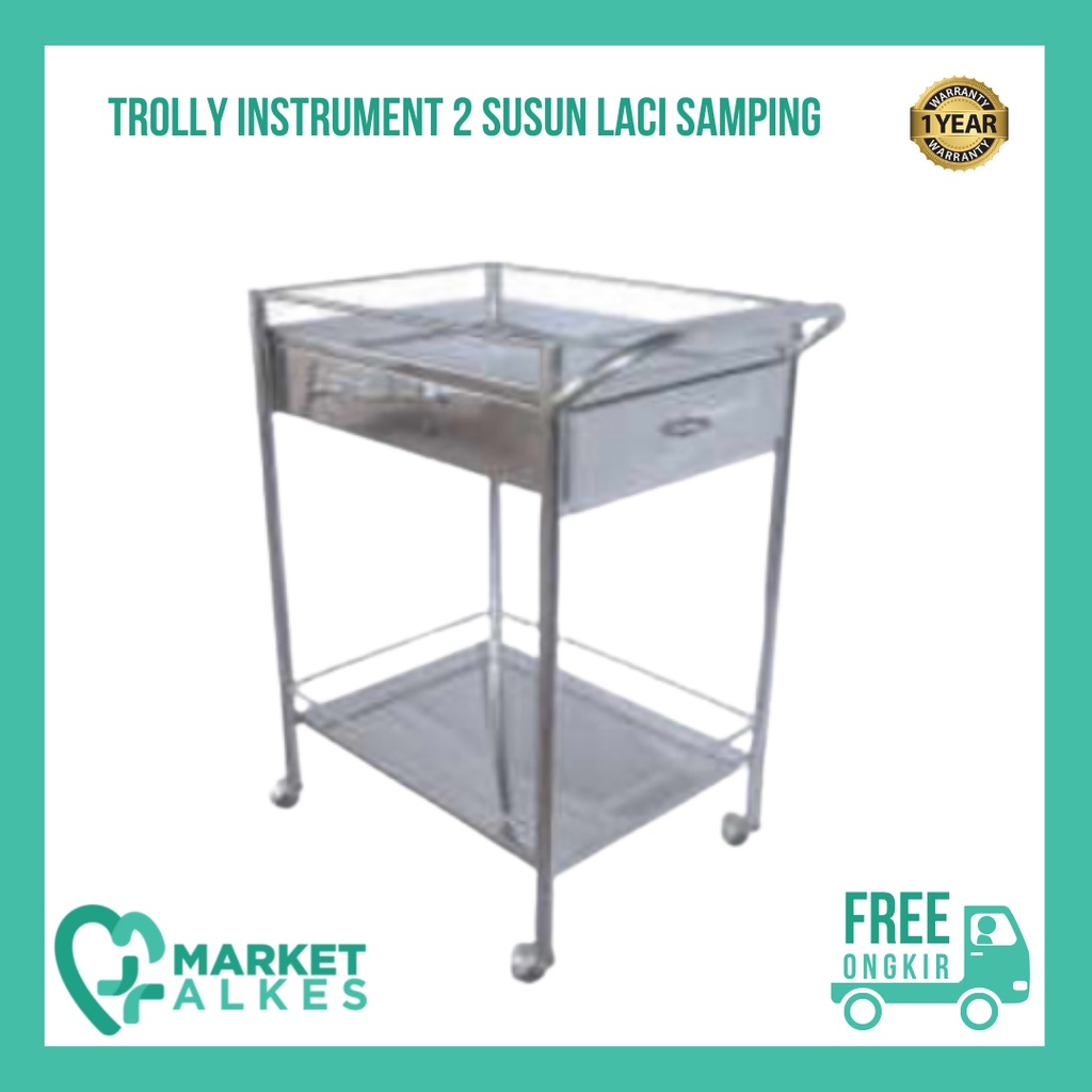 Trolly Instrument Trolley Instrument Laci Samping 2 Susun Stainless
