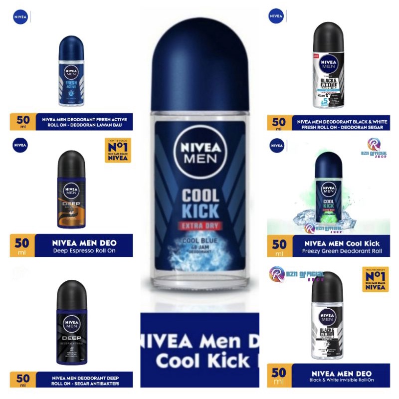 NIVEA MEN DEODORANT ROLL ON 50ML 50 ML ORIGINAL EXP PANJANG