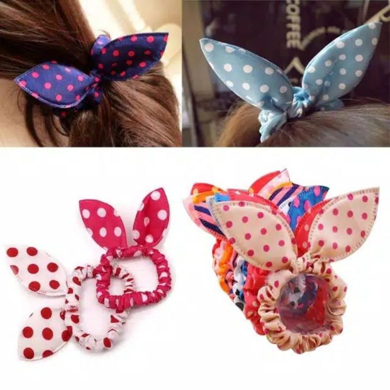 IKAT RAMBUT PITA POLKADOT