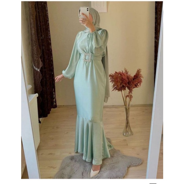 Gamis Pesta Vania Satin  Gesper Bridesmaid