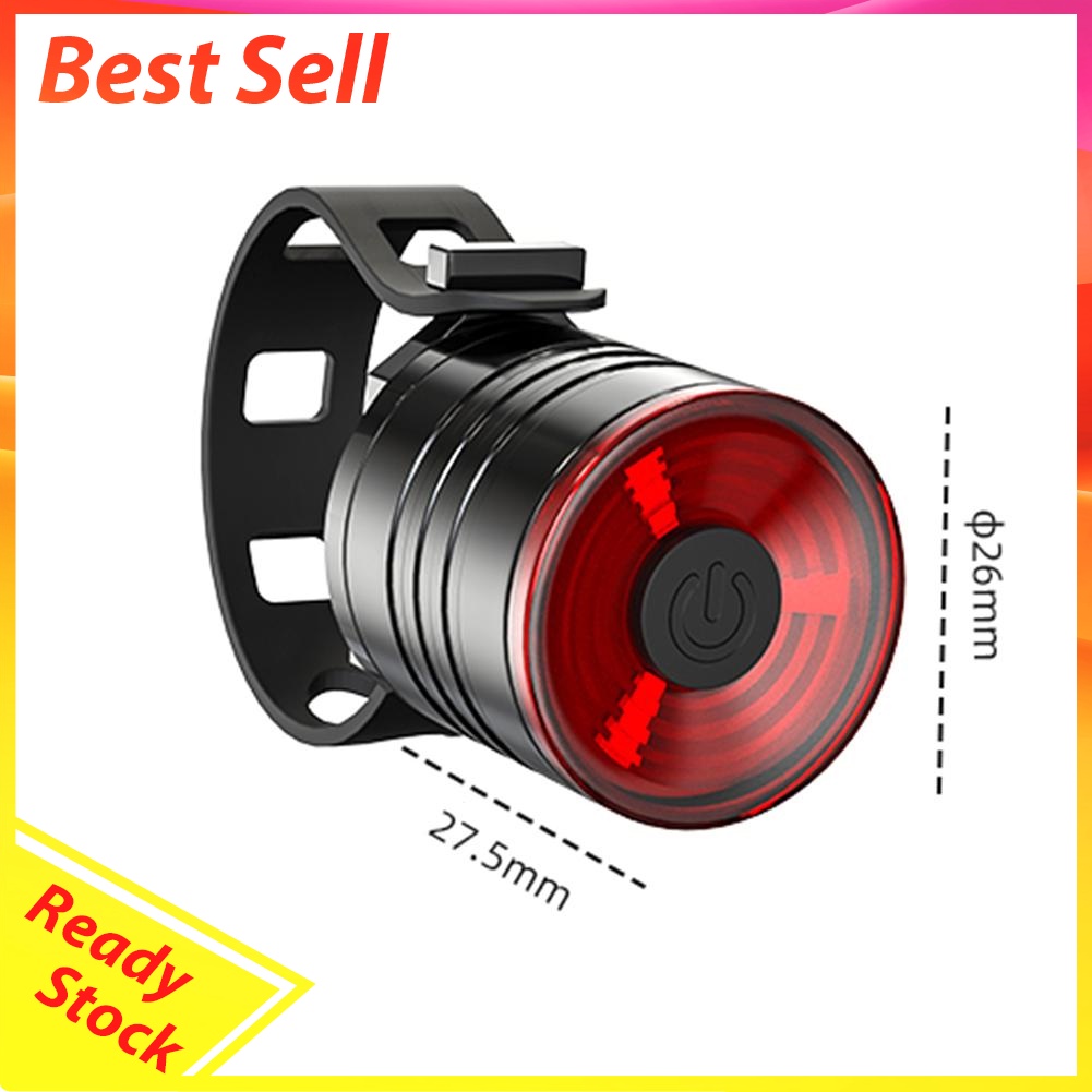 Road Bicycle Taillight Warning Aluminum Helmet Lights (2XRed Light)