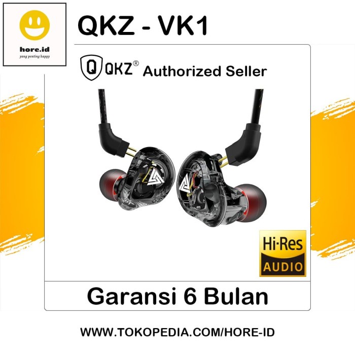 QKZ VK1 HIRES HIFI STEREO EARPHONE HEADSET WITH MIC