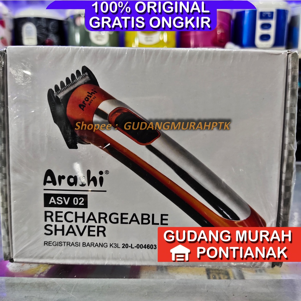 Hair Clipper Pencukur Rambut Alat Pangkas PORTABLE ARASHI ASV02 Charge bisa di pakai bawa jalan jalan portable