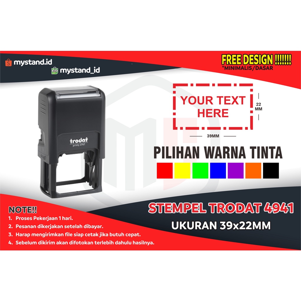 

STEMPEL TRODAT 4941, STEMPEL LOGO PERUUSAHAAN, STEMPEL LOGO CV, LOGO TOKO, STEMPEL PERSEGI WARNA