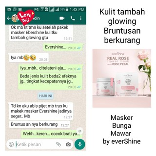 EVERSHINE REAL ROSE FLOWER MASK MASKER WAJAH MAWAR  ASLI  