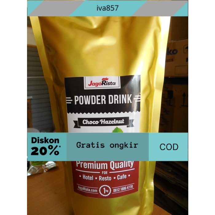 

PROMO Bubuk Minuman Premium Choco Hazelnut 1 kg GRATIS ONGKIR
