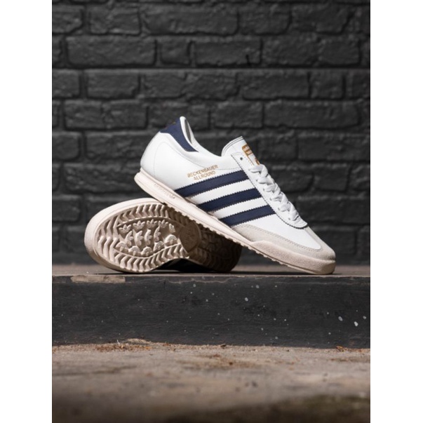 Adidas Beckenbauer White Navy Original Indonesia 100% Bnwb, Sepatu Running Pria / Sepatu Olah raga Pria