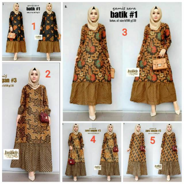 Model Gamis Batik Trend 2019