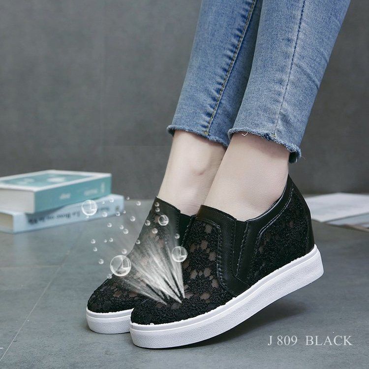 SEPATU WEDGES FLOWER BROKAT BAILEY 809