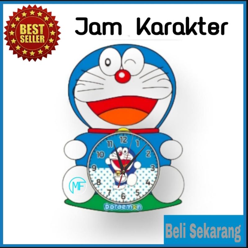 Jam dinding karakter unik minimalis - Jam dinding karakter murah - jam dinding doraemon - jam dinding hellokity - jam dinding keroppi