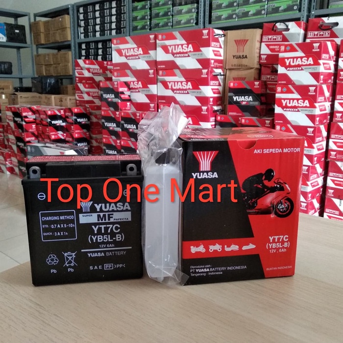 AKI MOTOR YUASA YT7C AKI KERING YT7C / GM5Z ORIGINAL Original