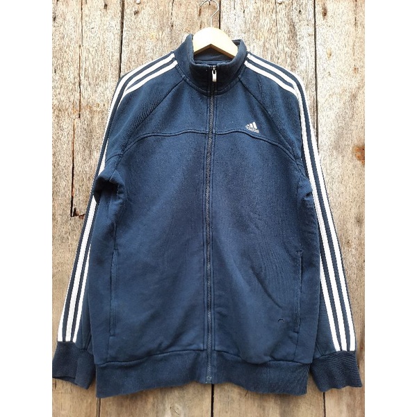 tracktop adidas navy 3 stripe firebird trefoil size XL second original preloved