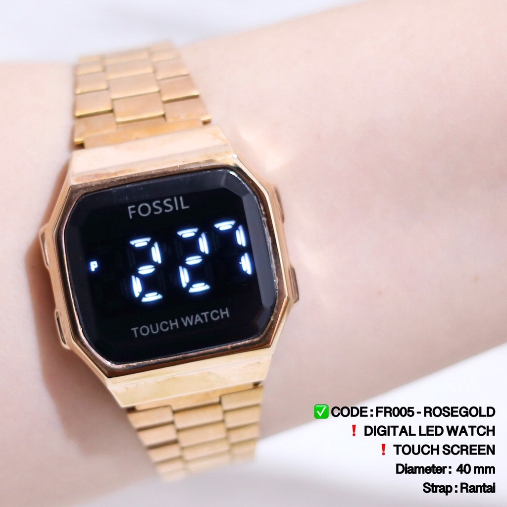 Jam tangan digital touch screen layar sentuh wanita pria rantai stainless termurah