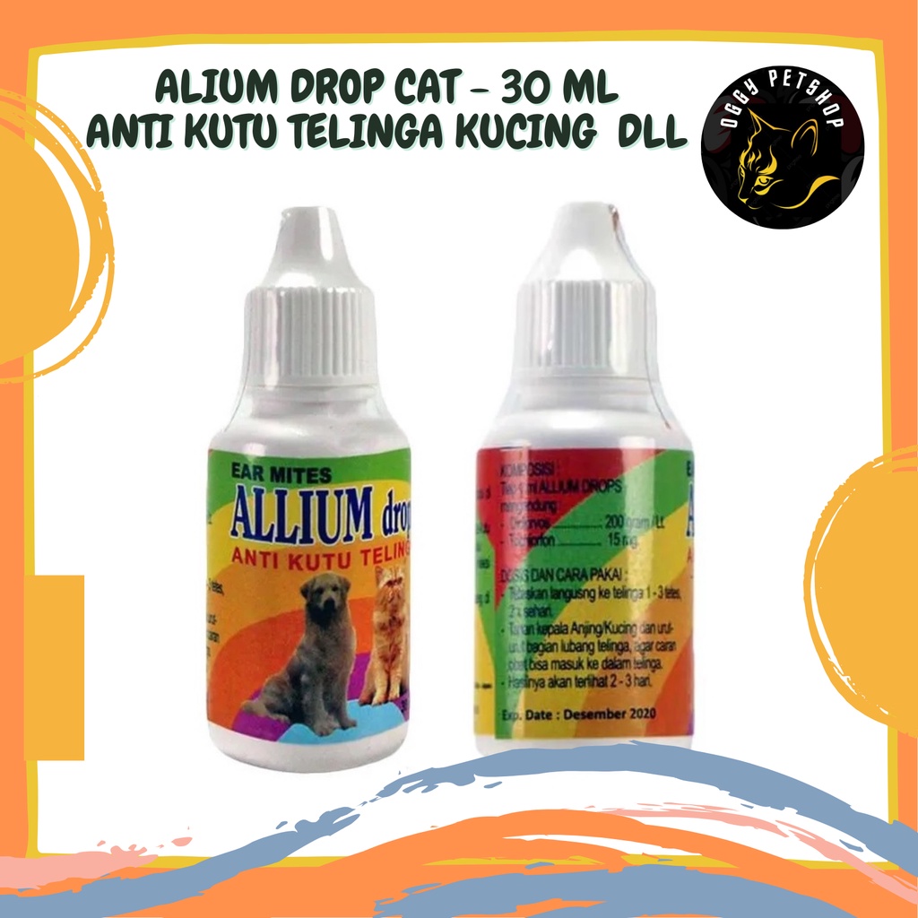 ALLIUM DROP OBAT KUTU TELINGA UNTUK KUCING DAN ANJING