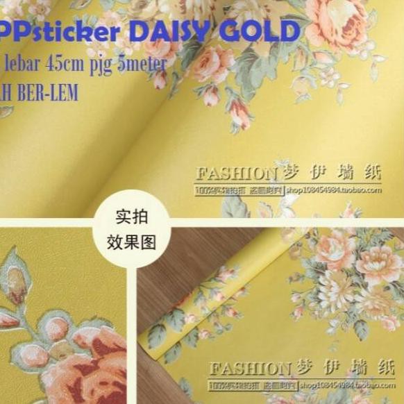 Ready Wallpaper Damask Gold Wallpaper Kuning Wallpaper Bunga