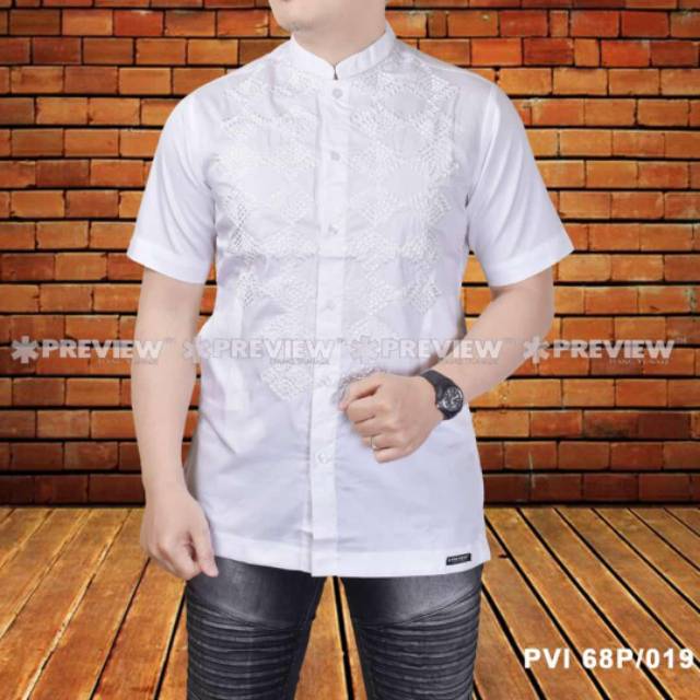 Baju Koko Preview Lengan Pendek