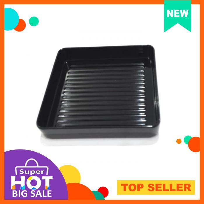 P4807 Piring Melamin Kotak Susun 6,25 Inc Hitam Golden Dragon