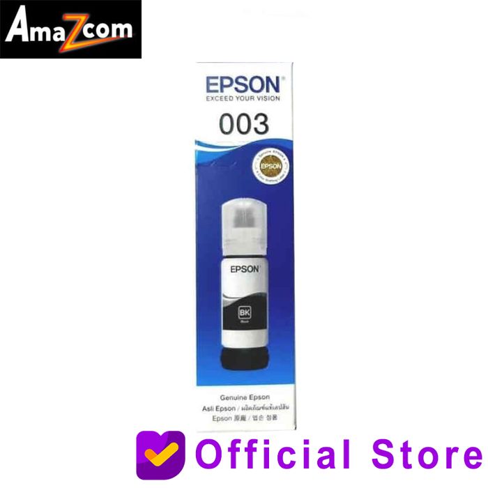 

T6Etfe4E Tinta Epson 003 Black Untuk Printer L1110 / L3110 / L3150 / L5190 E57Dtgfe
