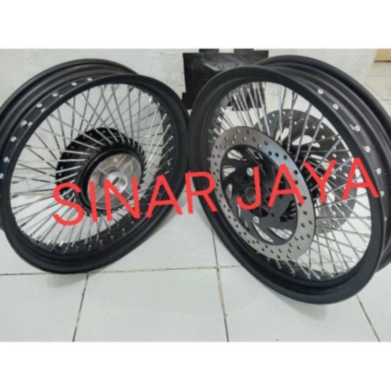 velg custom depan double disc cakram 250 300 350 450 17 or 18 or 16 basis scorpio mt25 r25 xsr tiger