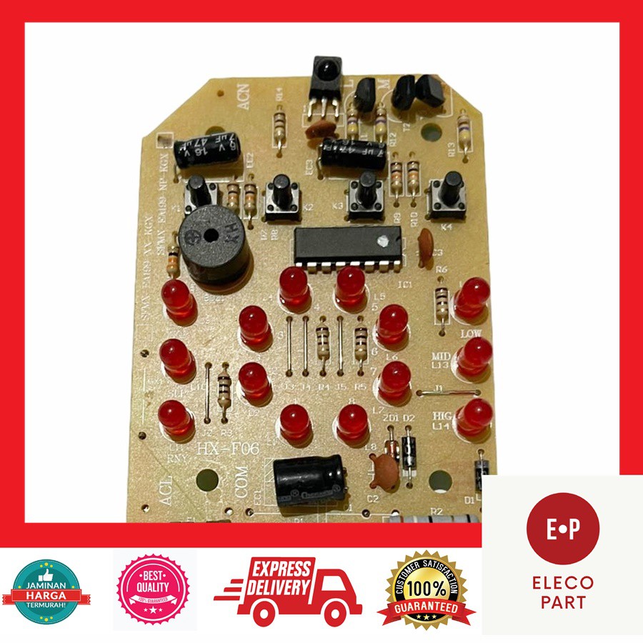 Modul PCB dan Remot Kipas Angin Miyako KST-18RC