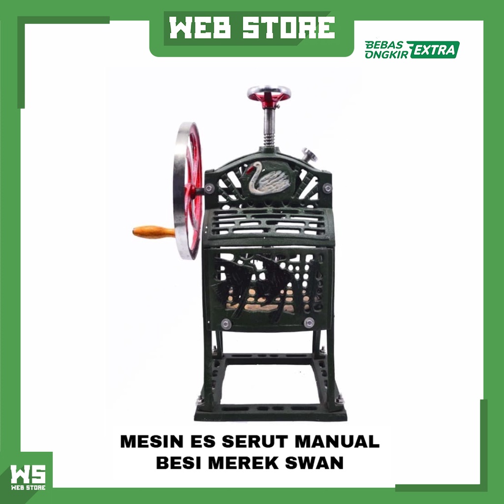 Mesin Serut Es Manual Swan Angsa Ice Crusher Es Serut Penghancur Es Batu