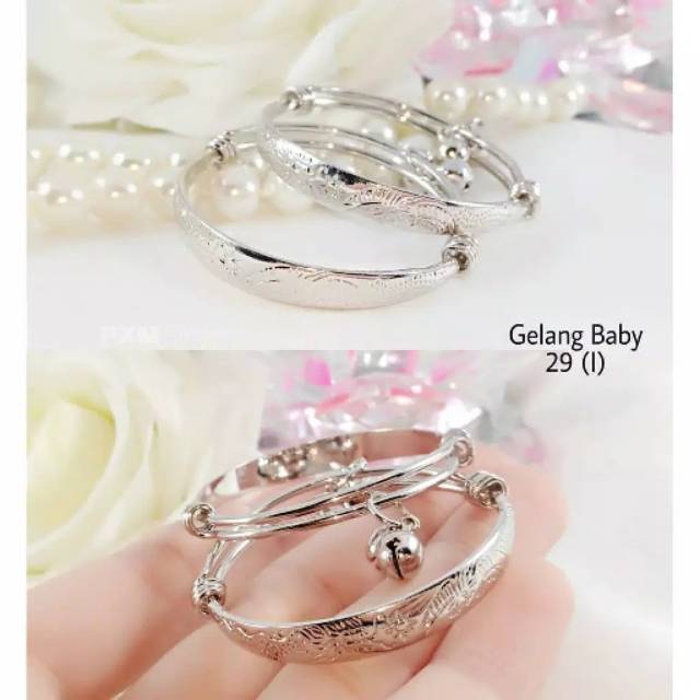 GELANG TANGAN ANAK LAPIS EMAS PUTIH