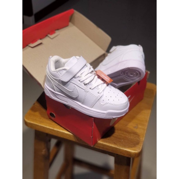 sepatu balita anak 1-8 tahun laki laki dan perempuan nike jordan fullwhite low