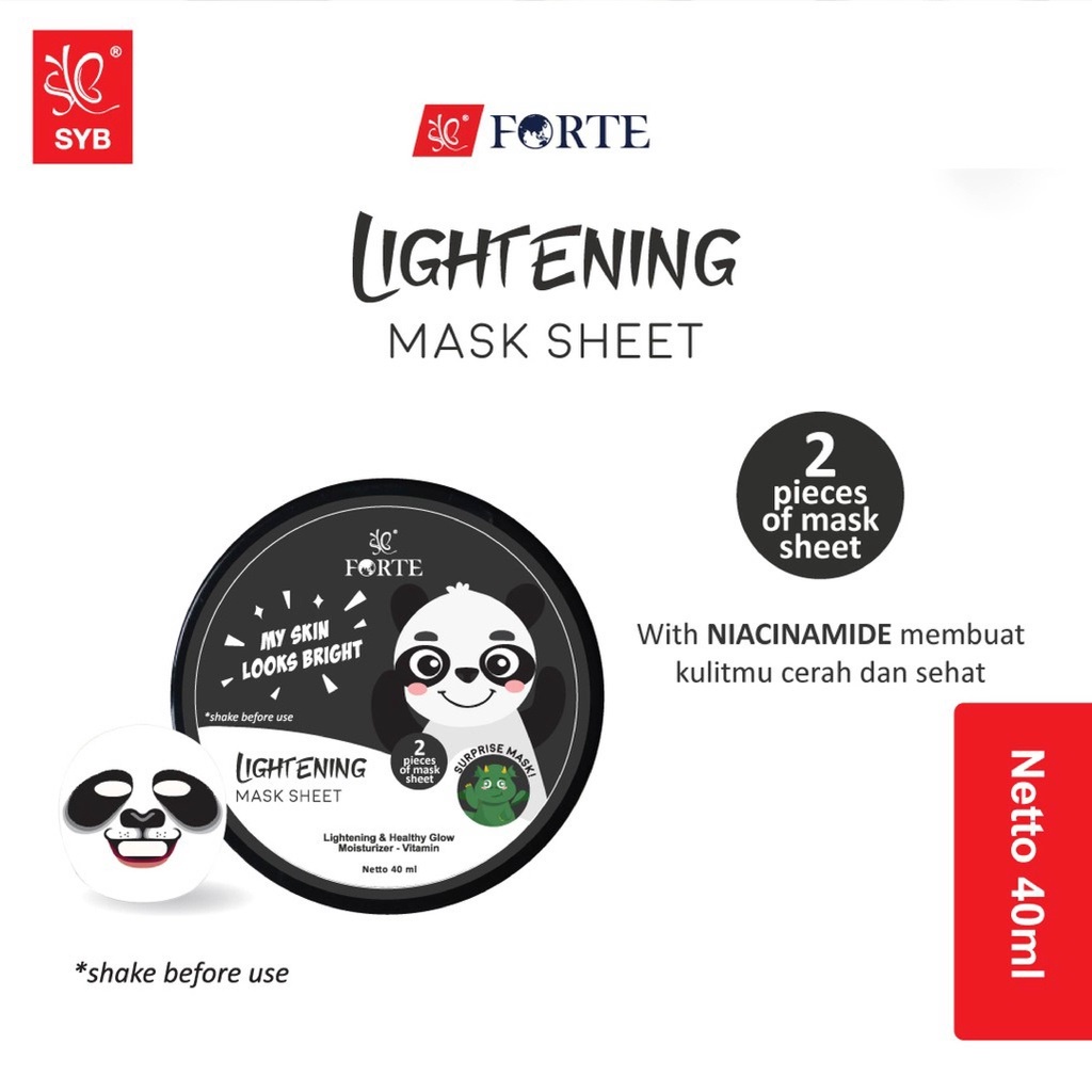 SYB Forte Animal Mask Sheet Mask Masker Wajah (BPOM) (VH)