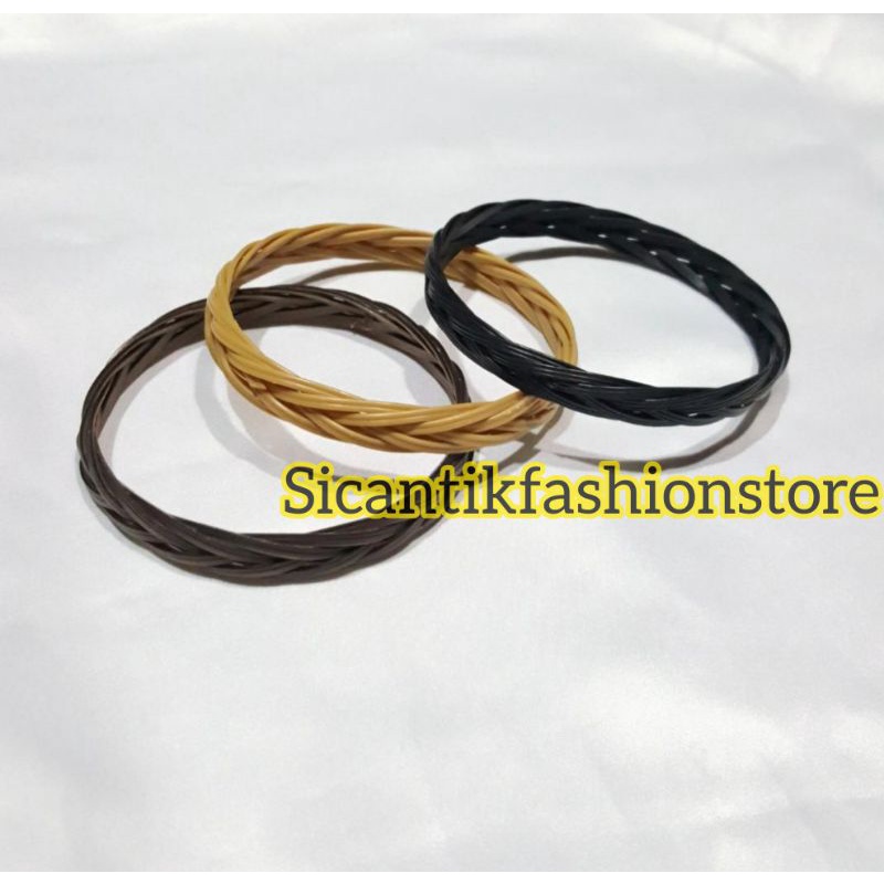 Gelang Tangan Pria Wanita Berbahan Dasar Rotan 2 Warna Coklat Muda Coklat Tua Gelang Pria Gelang Pria Wanita Kekinian Gelang rotan