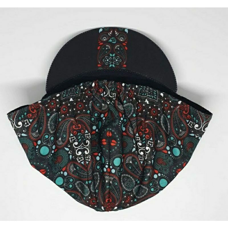 Cycling Cap [BLACK BATIK] by lumpAt - Topi Sepeda