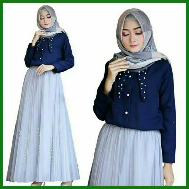 Gamis Najibah - Viana Set - Setelan Rok Tutu - Setelan Baju Muslim Terlaris