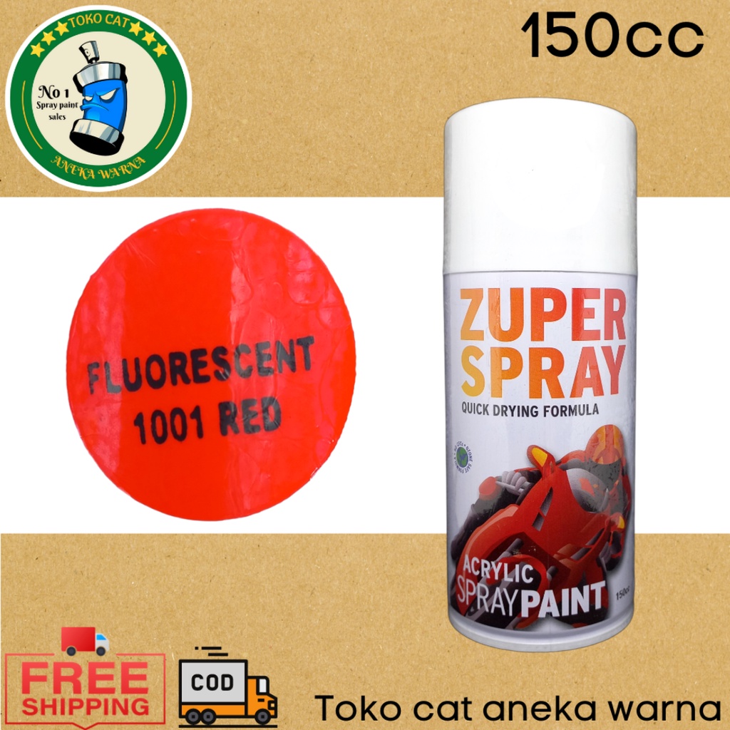 cat semprot 150cc zuper spray fluorescent stabilo red merah produk dari rj london spray paint pilok pilox