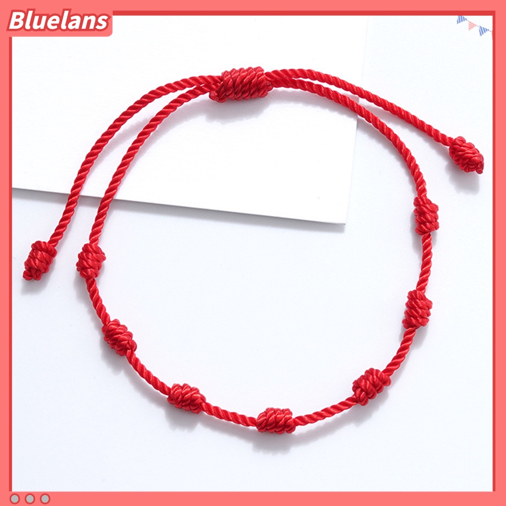 Gelang Tali Kepang 7 Simpul Kuat Dapat Disesuaikan Gaya Klasik Untuk Unisex