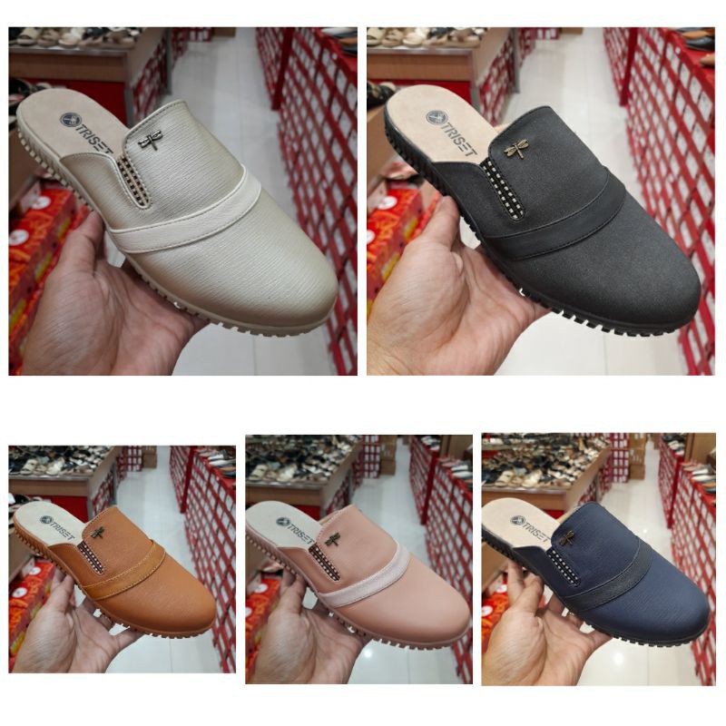 sepatu slop wanita triset