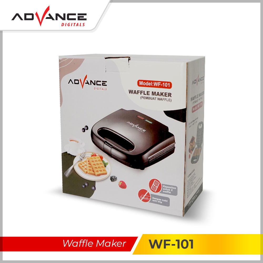 【Garansi 1 Tahun】Advance WF-101 Waffle Maker Pemanggang Roti Waffle 2 Lapis