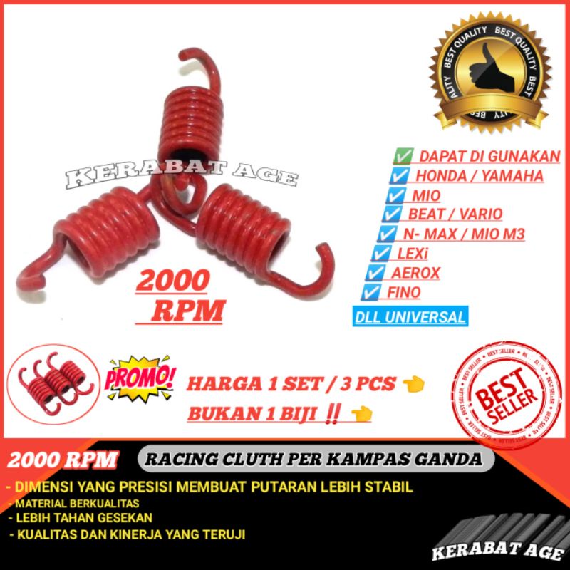 PER KAMPAS GANDA RACING 2000 RPM BEAT MIO VARIO HONDA YAMAHA