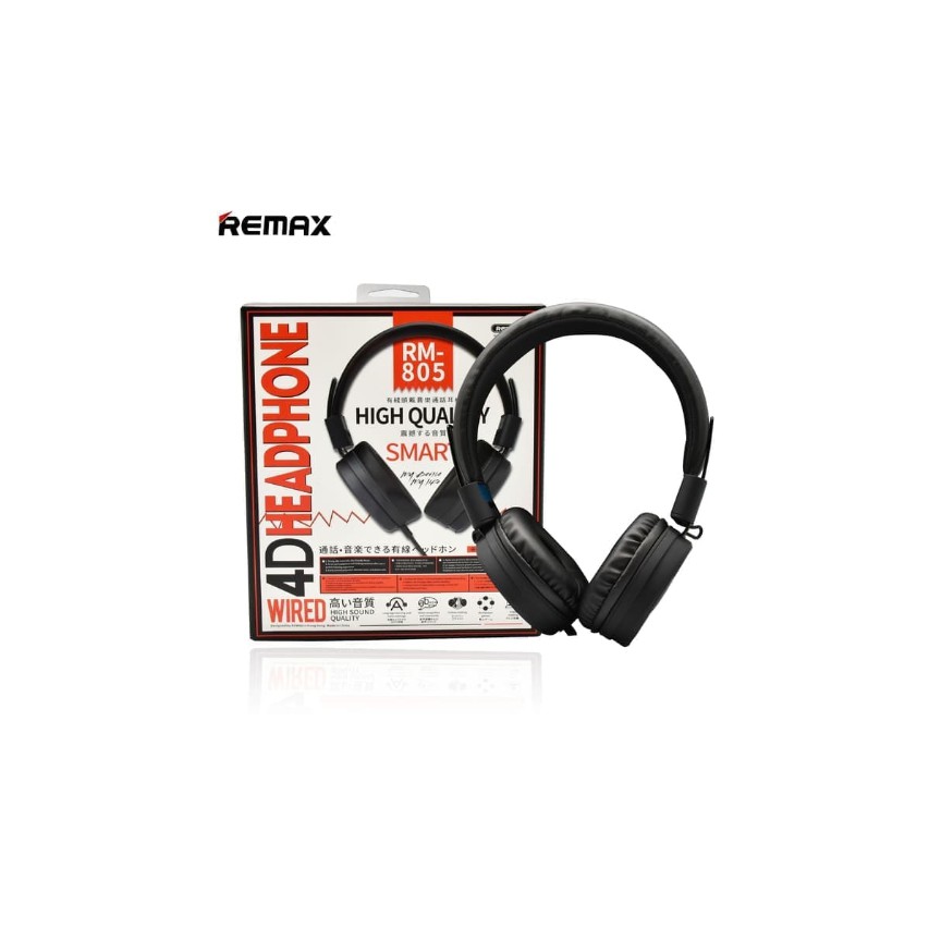 REMAX WIRED HEADPHONE FOR MUSIC AND CALLS RM-805