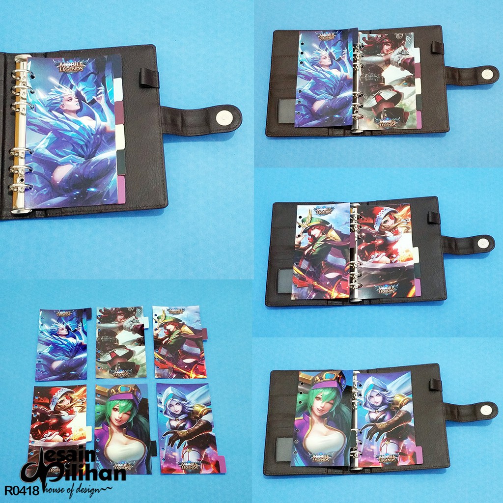 

Pembatas Binder Mobile Legends Female 2 Ring, 6 Ring, 20 Ring, 26 Ring 1 Set 6 Lembar Glossy Murah