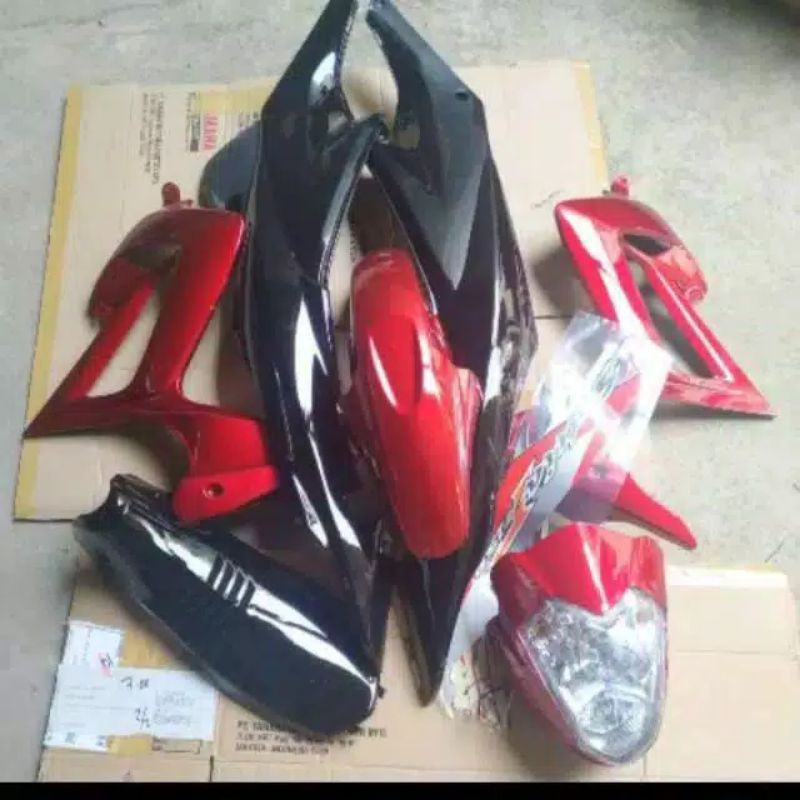 full body suzuki satria fu lama, fu thailand merah hitam plus striping