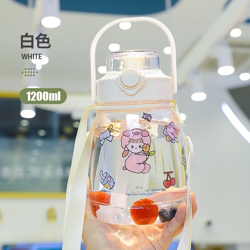 LID124- Botol Air Botol Minum Sedotan Botol Anak Karakter Stiker - You