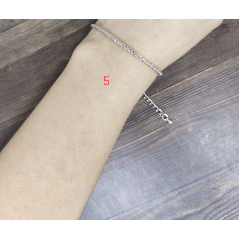 Fifi Fashion Gelang simple silver model perhiasan lapis emas GS01