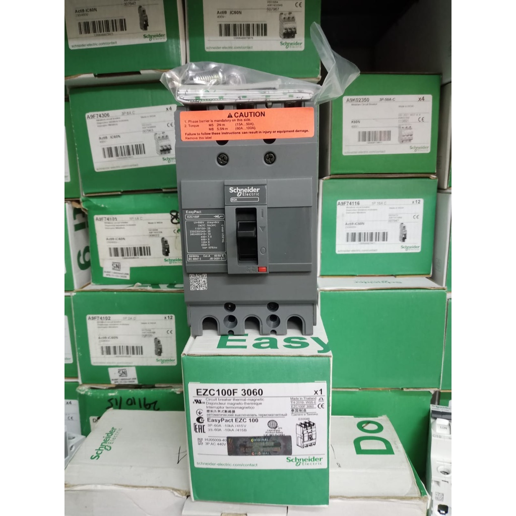 SCHNEIDER MCCB 10KA EZC100F 3P 60A EZC100F3060