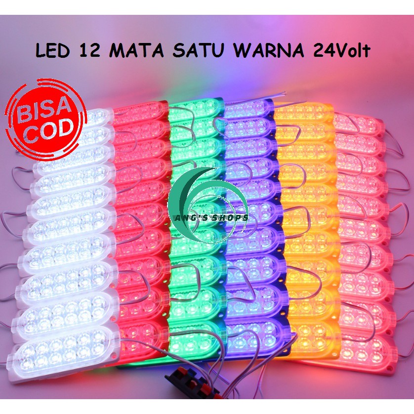 LAMPU LED 12 mata ANEKA MACAM WARNA 24V TRUK DAN BUS TERMURAH