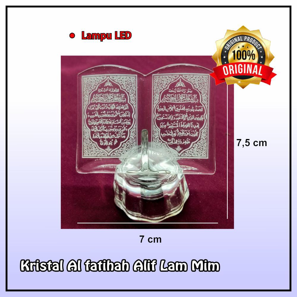 Miniatur Kristal Lampu Kaligrafi Buka Al Quran