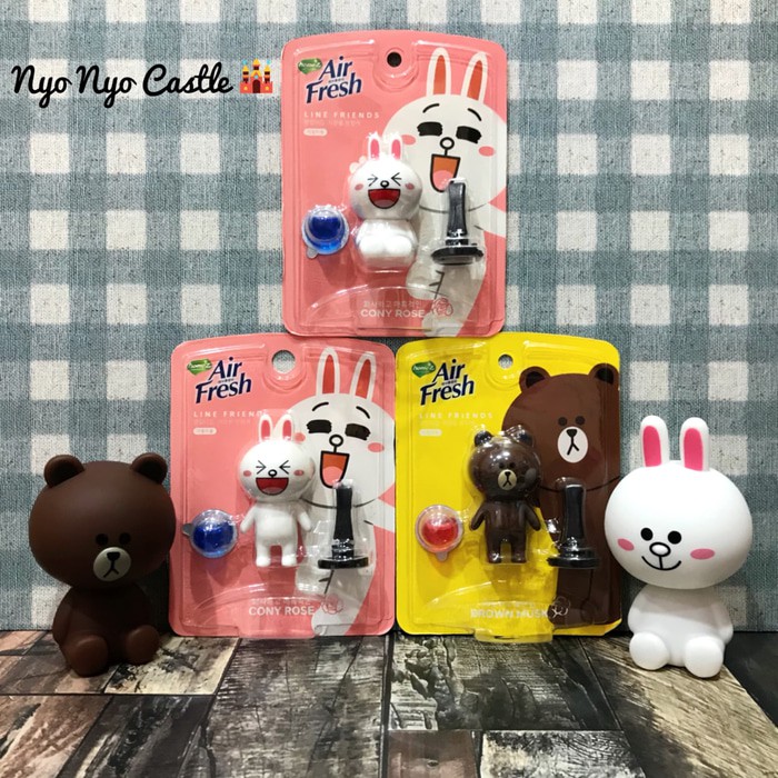 TERMURAH Parfum Mobil / Car Scented LINE Friends Brown & Cony