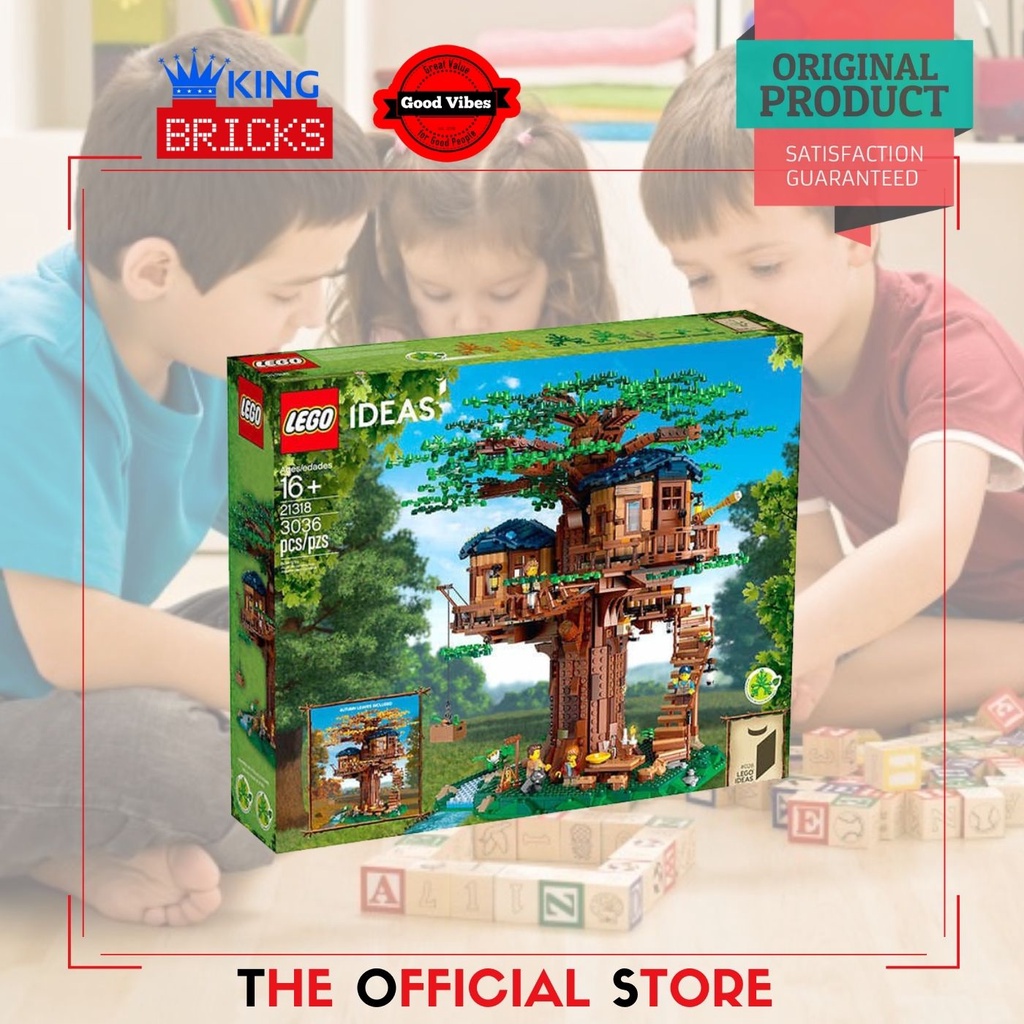 LEGO Original IDEAS 21318 Tree House - Mainan Anak Kreatif Lego Koleksi Lego Rumah Pohon Lego
