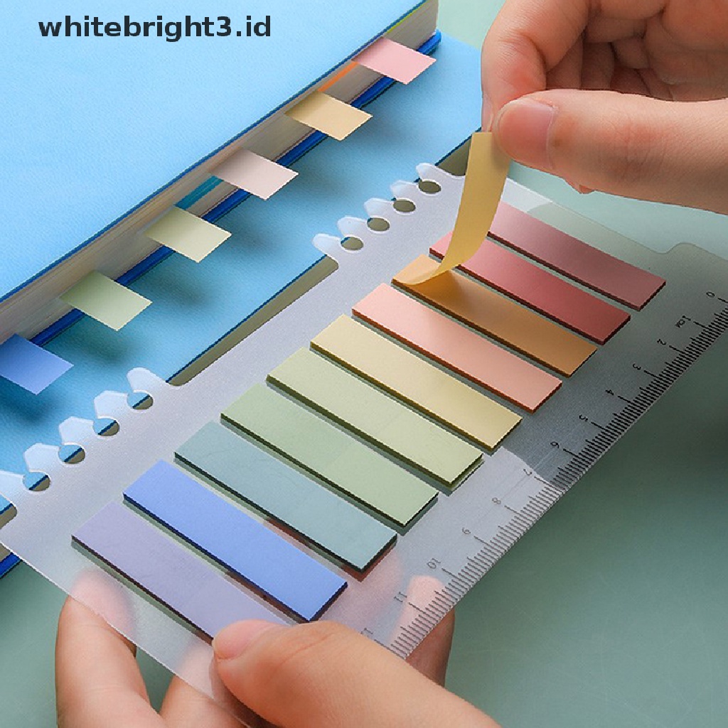 (whitebright3.id) 200 Lembar Sticky Notes / Memo Index Loose Leaf Untuk Sekolah / Kantor