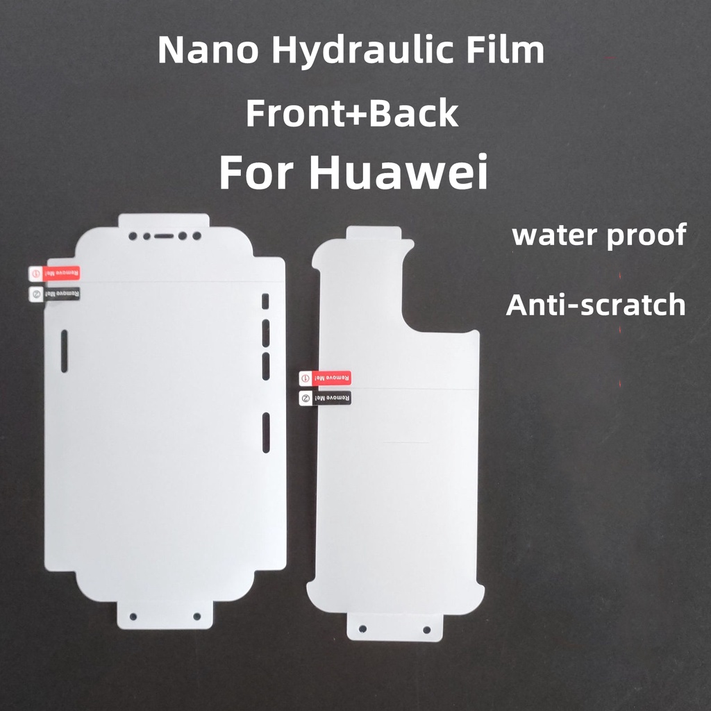 Film Hydrogel Pelindung Layar Depan Dan Belakang 360 Tahan Air Untuk Huawei P20 P30 P40 P50 Pro MATE 20 30 30E 40 Pro 40E Nova 7 8 9 Pro 6 5G 8SE 7SE